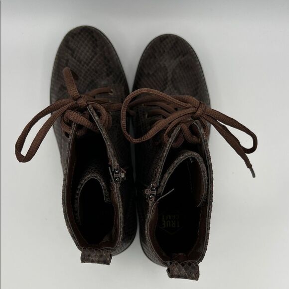 True Craft Raylee Brown Lace-Up Ankle Boots W8 - Picture 5 of 8